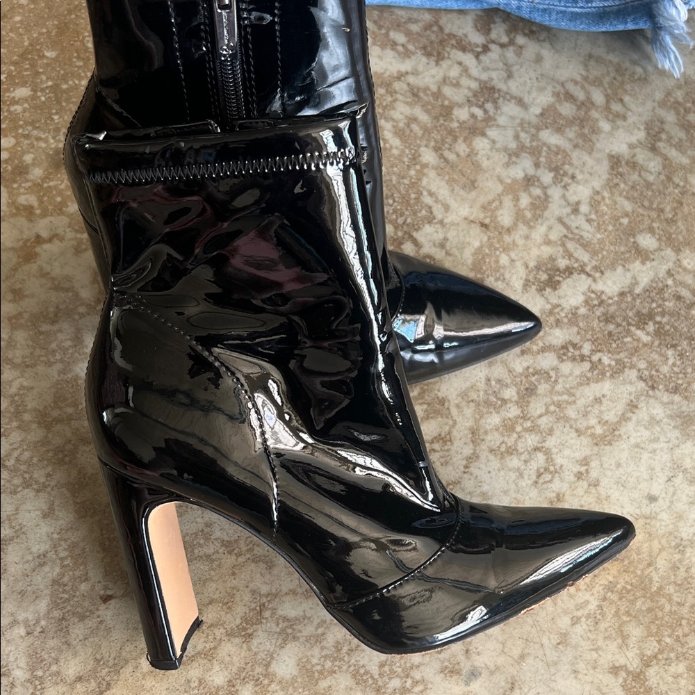 Jessica Simpson Black Patent Leather Women's Boots